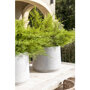 Pottery Pots Rough Patt ronde plantenbak grijs sfeer buiten